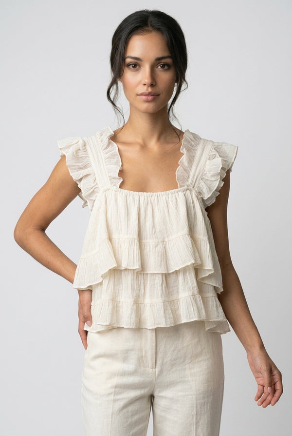 Top Volantes Boho Chic