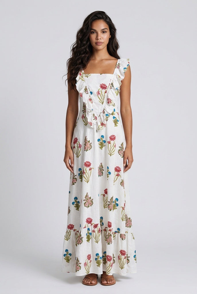 Vestido Cotton Volantes