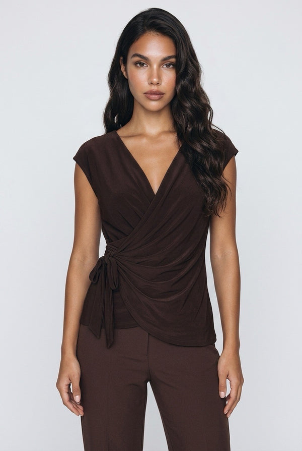 Blusa Nudo Cintura Chocolate
