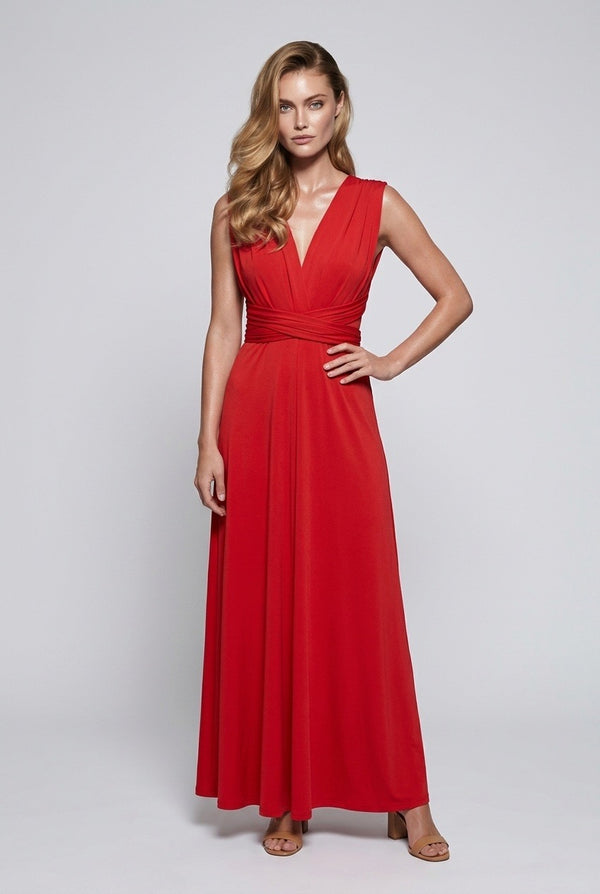 Vestido Multiposición Largo Rojo