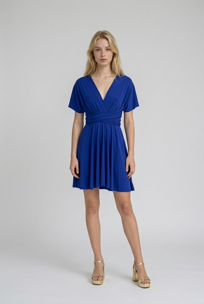 Vestido Multiposición Corto Azul