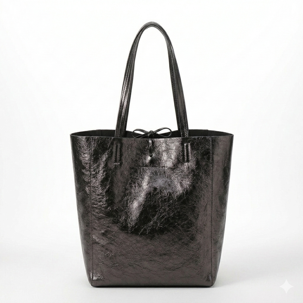Bolso Piel Totebag Negro