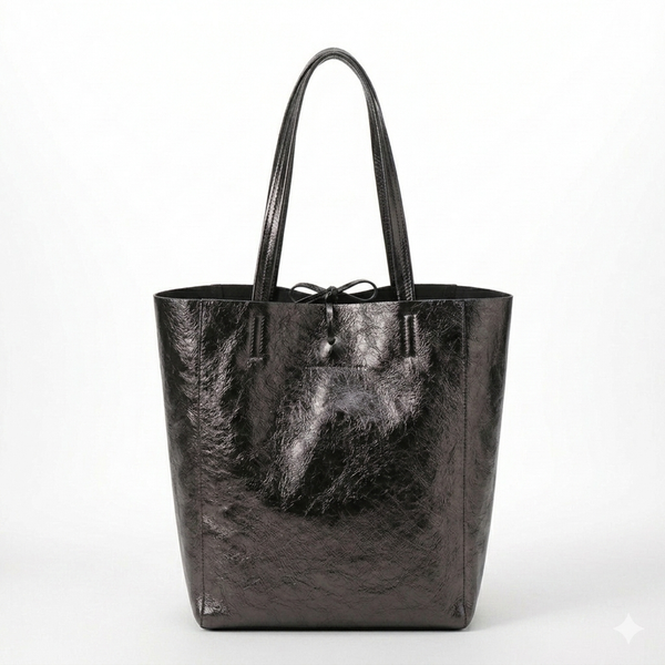 Bolso Piel Totebag Negro