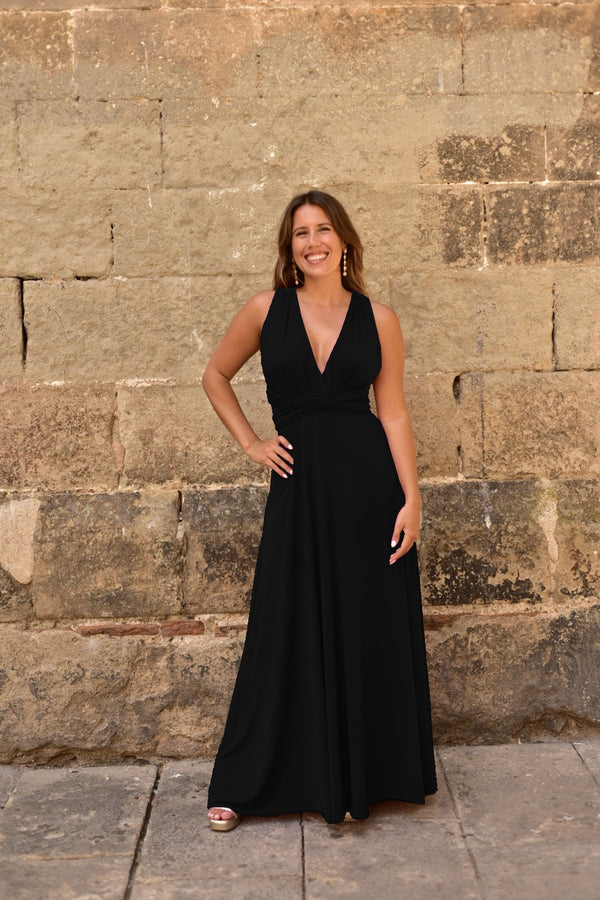 Vestido Multiposición Largo Negro