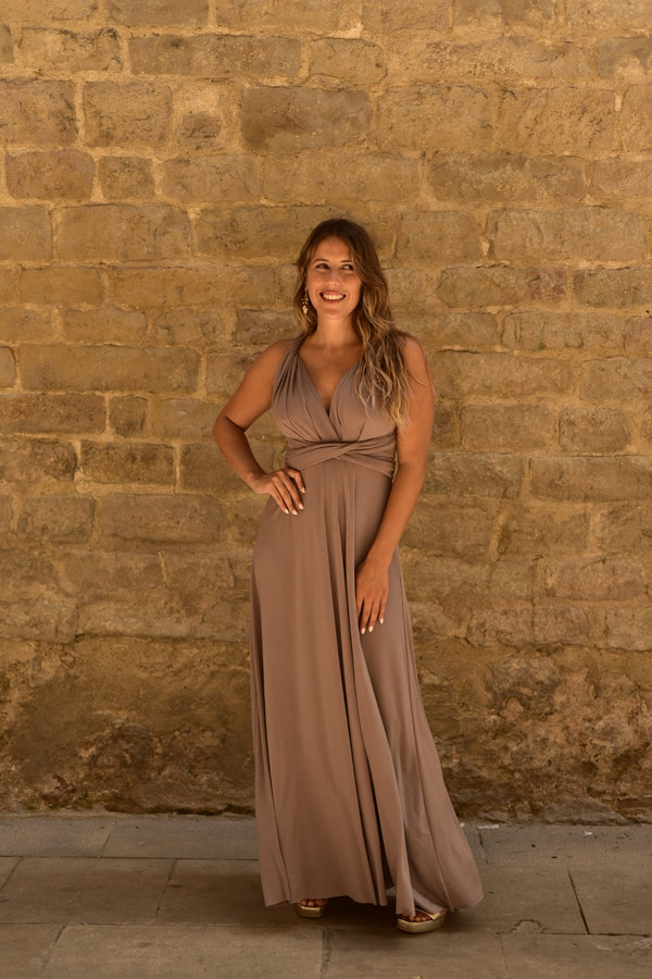 Vestido Multiposición Largo Vizón