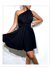 Vestido Multiposición Corto Negro